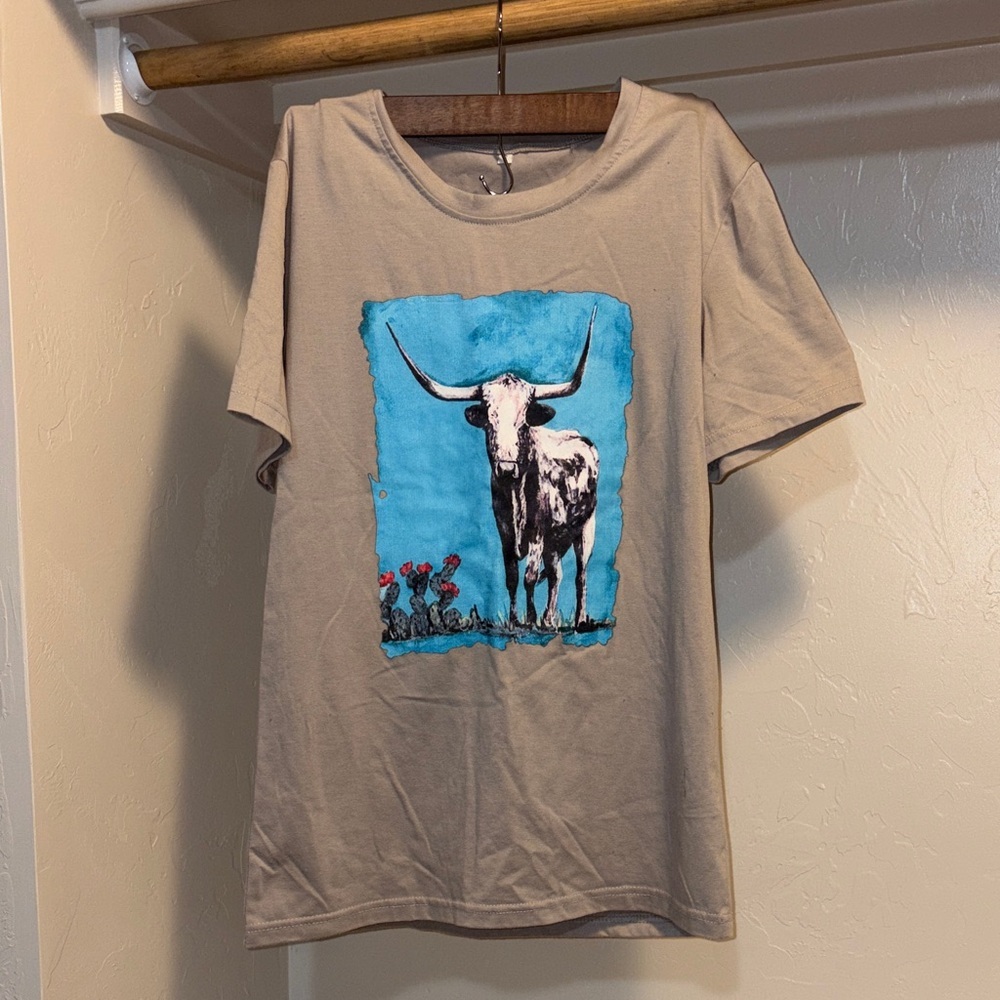 Graphic Short Sleeve Tee - Tan